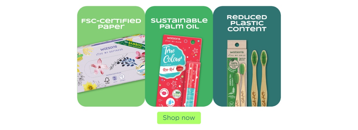 FSC-Certified Paper, Sustainable Palm Oil, Reduced Plastic Content — Shop now