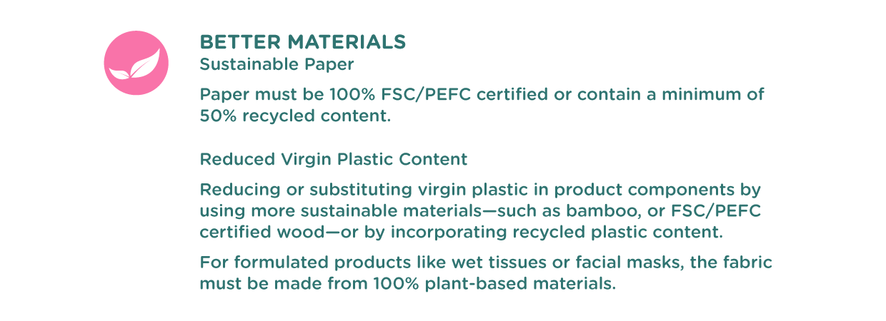 Better Materials — Sustainable Paper, Reduced Virgin Plastic Content