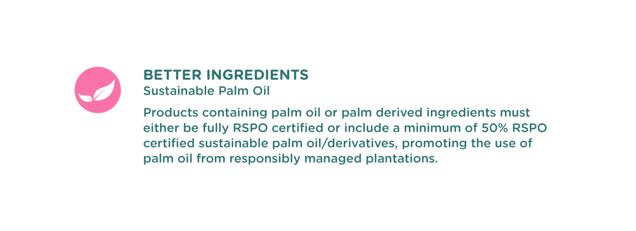 Better Ingredients — Sustainable Palm Oil