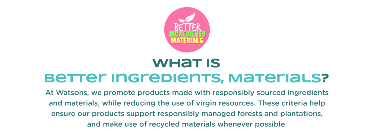 What is Better Ingredients, Materials?